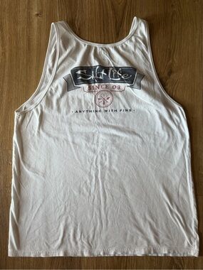 Salt Life White Graphic Men’s Tank with Navy & Red Logo